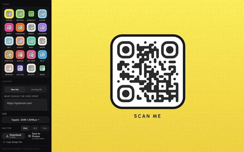 QR Durian screenshot